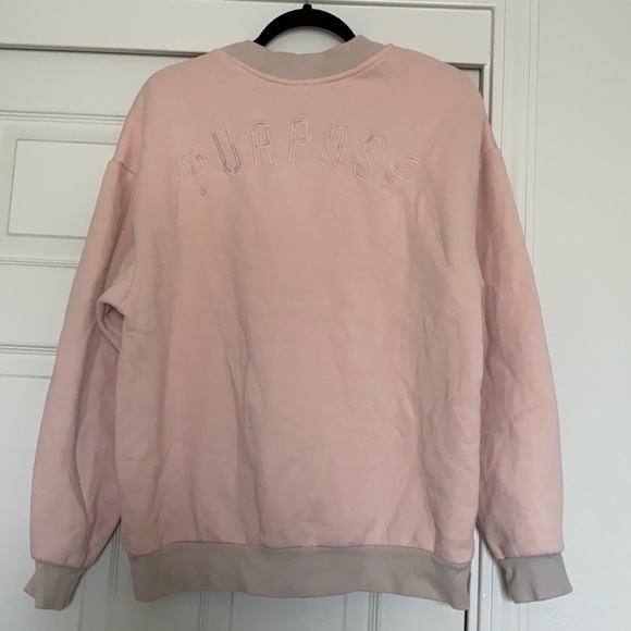 H&M Purpose Beige Pink Crew Neck - Picture 2 of 2